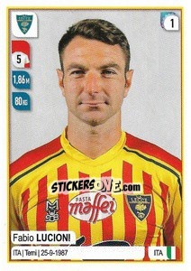 Cromo Fabio Lucioni - Calciatori 2019-2020 - Panini