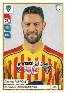 Sticker Andrea Rispoli - Calciatori 2019-2020 - Panini