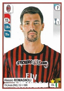 Sticker Alessio Romagnoli - Calciatori 2019-2020 n. 325 - Panini