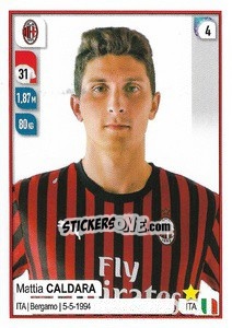 Sticker Mattia Caldara - Calciatori 2019-2020 n. 327 - Panini