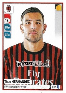 Sticker Theo Hernández - Calciatori 2019-2020 n. 333 - Panini