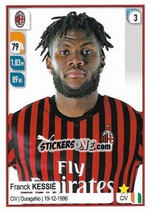 Sticker Franck Kessié - Calciatori 2019-2020 n. 338 - Panini