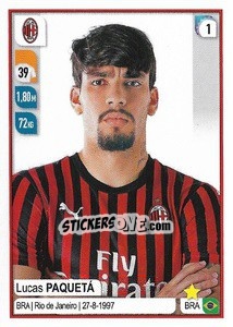 Sticker Lucas Paquetá - Calciatori 2019-2020 n. 339 - Panini