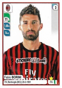 Sticker Fabio Borini - Calciatori 2019-2020 n. 341 - Panini