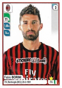 Cromo Fabio Borini - Calciatori 2019-2020 - Panini