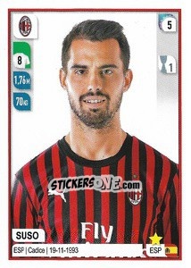 Sticker Suso - Calciatori 2019-2020 n. 343 - Panini