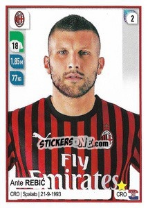 Figurina Ante Rebic - Calciatori 2019-2020 - Panini