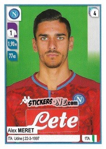 Sticker Alex Meret - Calciatori 2019-2020 n. 357 - Panini