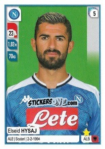 Figurina Elseid Hysaj - Calciatori 2019-2020 - Panini