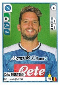 Sticker Dries Mertens - Calciatori 2019-2020 n. 373 - Panini