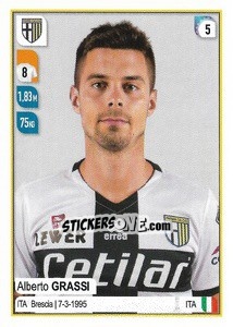 Figurina Alberto Grassi - Calciatori 2019-2020 - Panini