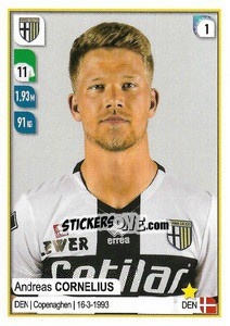 Sticker Andreas Cornelius - Calciatori 2019-2020 - Panini