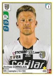 Sticker Andreas Cornelius - Calciatori 2019-2020 n. 404 - Panini