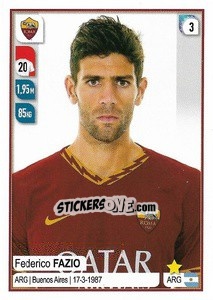 Sticker Federico Fazio - Calciatori 2019-2020 n. 413 - Panini