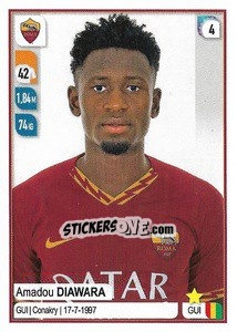Sticker Amadou Diawara - Calciatori 2019-2020 - Panini