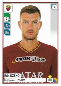 Figurina Edin Džeko - Calciatori 2019-2020 - Panini