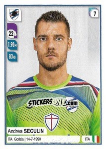 Sticker Andrea Seculin - Calciatori 2019-2020 n. 445 - Panini
