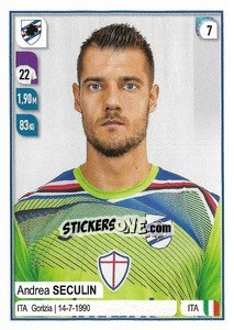 Figurina Andrea Seculin - Calciatori 2019-2020 - Panini