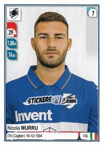 Figurina Nicola Murru - Calciatori 2019-2020 - Panini