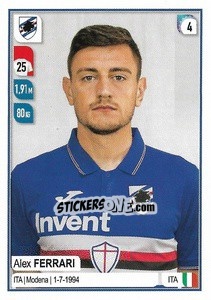 Sticker Alex Ferrari - Calciatori 2019-2020 - Panini