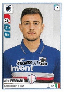 Cromo Alex Ferrari - Calciatori 2019-2020 - Panini