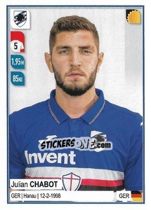 Figurina Julian Chabot - Calciatori 2019-2020 - Panini