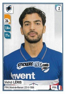 Figurina Mehdi Léris - Calciatori 2019-2020 - Panini