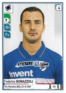 Sticker Federico Bonazzoli - Calciatori 2019-2020 n. 458 - Panini