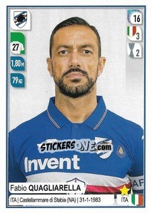 Figurina Fabio Quagliarella - Calciatori 2019-2020 - Panini