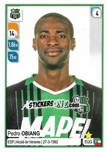 Sticker Pedro Obiang - Calciatori 2019-2020 n. 483 - Panini