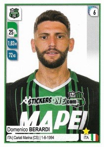 Sticker Domenico Berardi - Calciatori 2019-2020 n. 489 - Panini