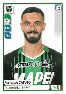 Sticker Francesco Caputo - Calciatori 2019-2020 n. 490 - Panini