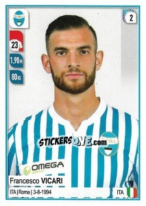 Cromo Francesco Vicari - Calciatori 2019-2020 - Panini