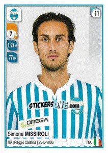 Sticker Simone Missiroli - Calciatori 2019-2020 - Panini
