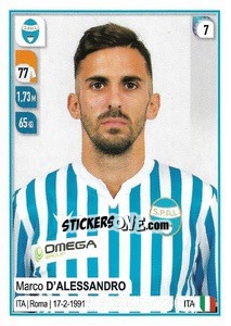 Figurina Marco D'Alessandro - Calciatori 2019-2020 - Panini