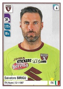 Sticker Salvatore Sirigu - Calciatori 2019-2020 n. 531 - Panini