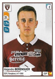 Sticker Alejandro Berenguer - Calciatori 2019-2020 n. 544 - Panini