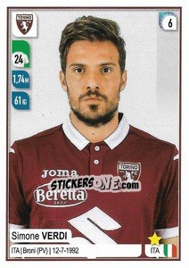 Sticker Simone Verdi - Calciatori 2019-2020 n. 546 - Panini
