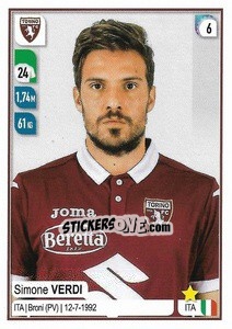 Sticker Simone Verdi - Calciatori 2019-2020 - Panini