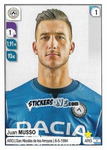 Sticker Juan Musso - Calciatori 2019-2020 n. 560 - Panini