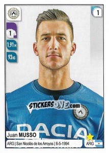 Figurina Juan Musso - Calciatori 2019-2020 - Panini