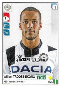 Sticker William Troost-Ekong - Calciatori 2019-2020 n. 564 - Panini