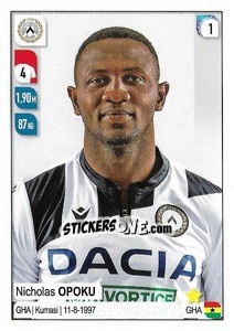 Sticker Nicholas Opoku - Calciatori 2019-2020 - Panini