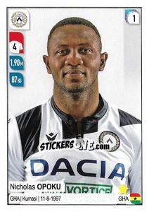 Sticker Nicholas Opoku - Calciatori 2019-2020 n. 565 - Panini