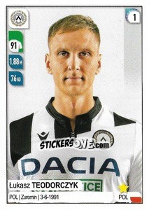 Sticker Lukasz Teodorczyk - Calciatori 2019-2020 - Panini