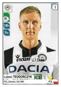 Sticker Lukasz Teodorczyk - Calciatori 2019-2020 n. 575 - Panini