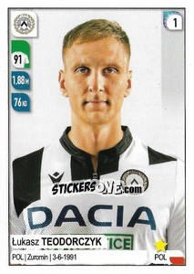 Figurina Lukasz Teodorczyk - Calciatori 2019-2020 - Panini