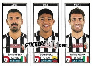 Sticker Salvatore D'Elia / Erick Ferigra / Raffaele Pucino - Calciatori 2019-2020 n. 600 - Panini