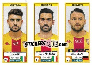 Sticker Luca Antei / Lorenzo Del Pinto / Oliver Kragl - Calciatori 2019-2020 n. 608 - Panini