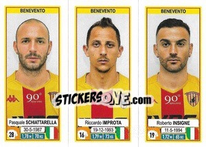 Sticker Pasquale Schiattarella / Riccardo Improta / Roberto Insigne - Calciatori 2019-2020 n. 610 - Panini